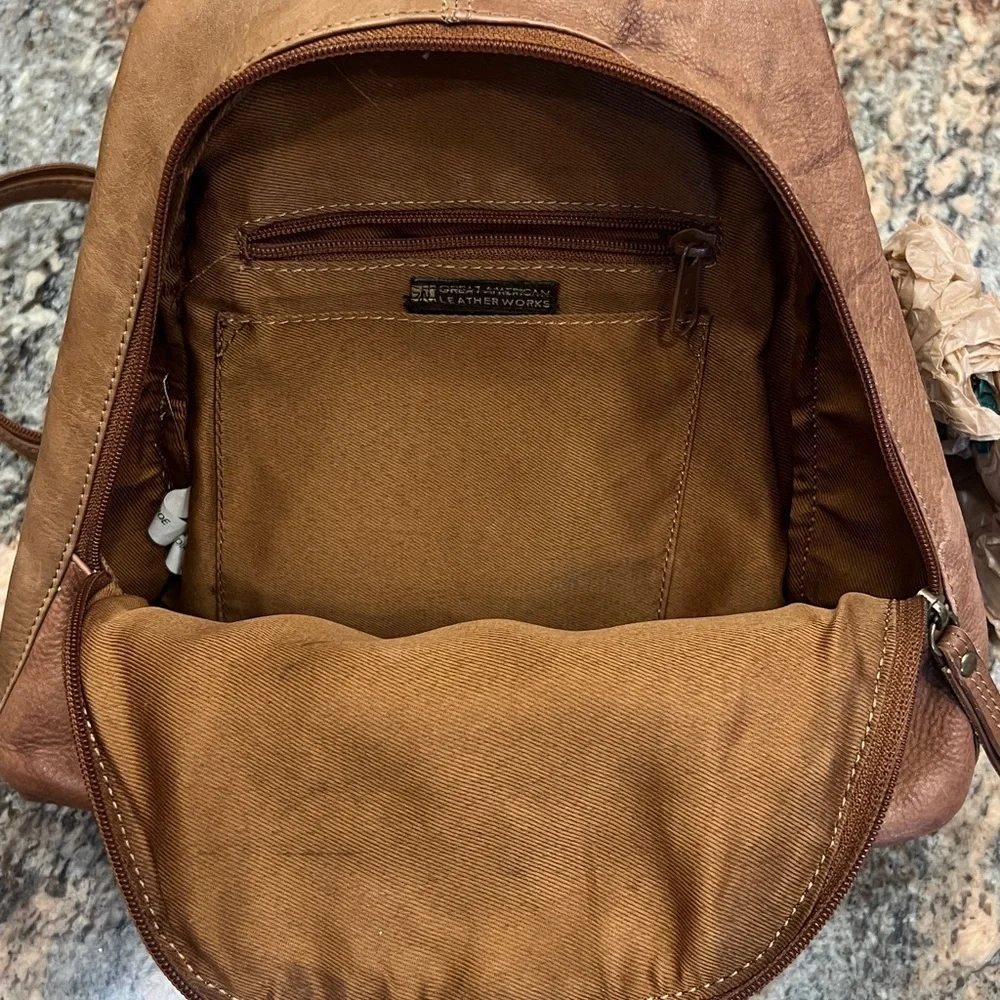 Great American Leatherworks Messenger Bag Shoulder Bag Handmade Leather Vintage